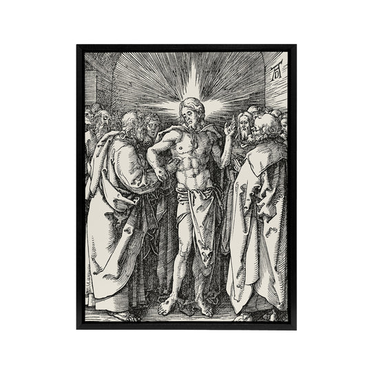 Doubting Thomas Bible Scene Albrecht Durer Framed Canvas Wall Art Print