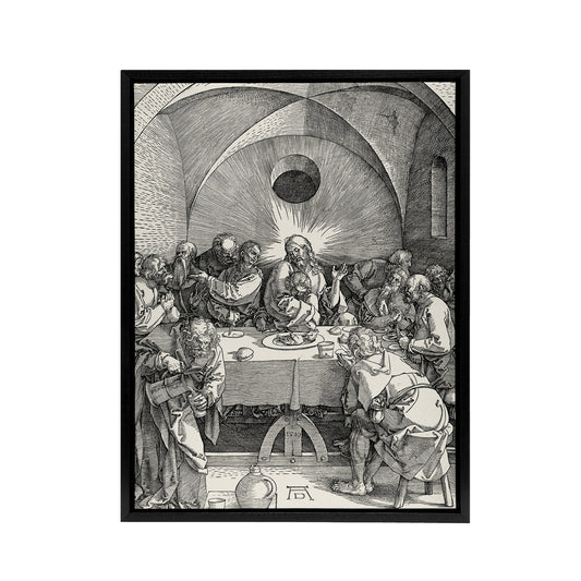 Great Passion The Last Supper Albrecht Durer Framed Canvas Wall Art Print