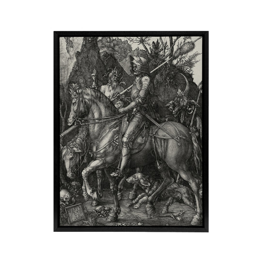 Knight Death and the Devil Albrecht Durer Framed Canvas Wall Art Print