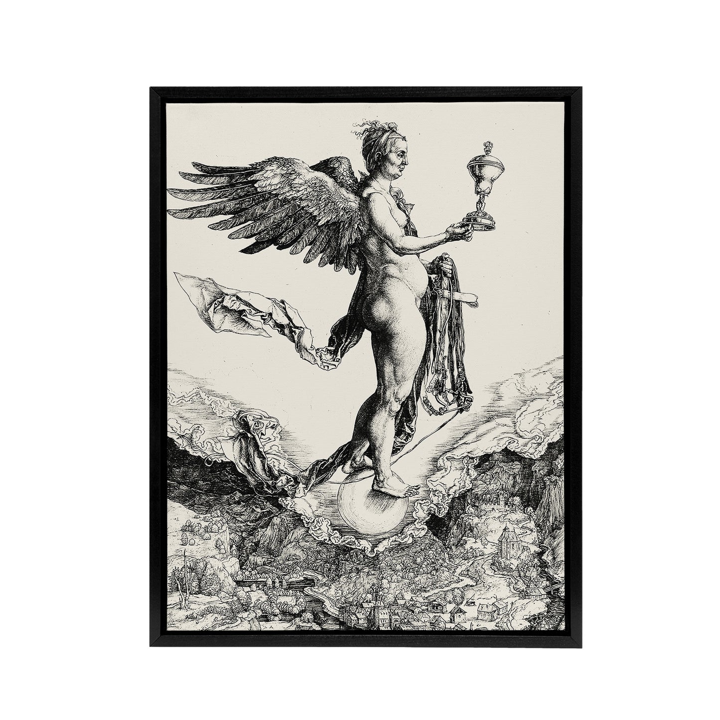 Nemesis The Great Fortune Albrecht Durer Framed Canvas Wall Art Print