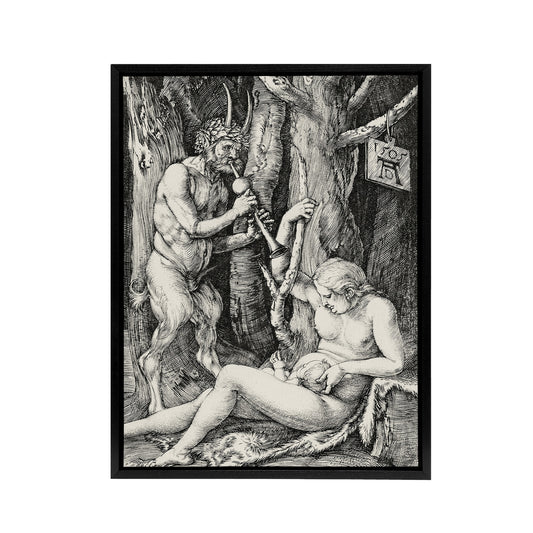 Satyr Family Greek Mythology Albrecht Durer Framed Canvas Wall Art Print