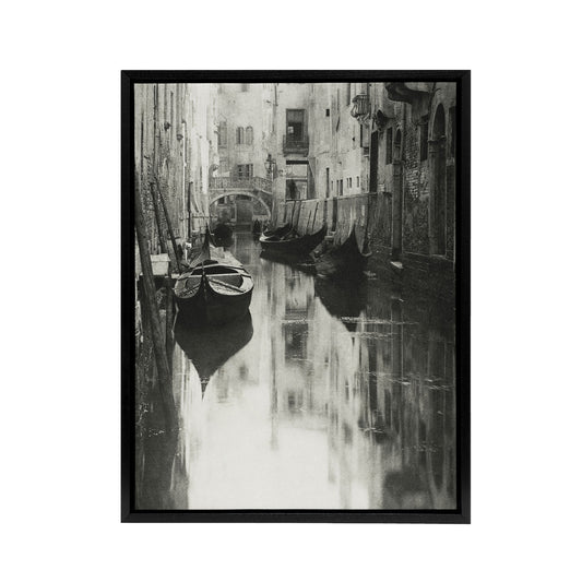 A Venetian Canal Photograph Alfred Stieglitz Framed Canvas Wall Art Print