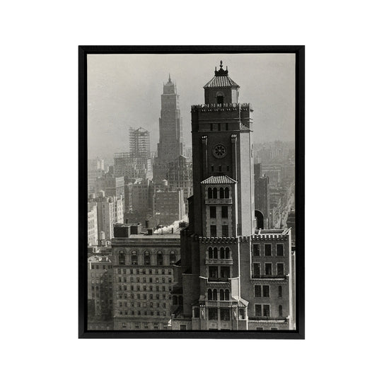 New York City view Alfred Stieglitz Framed Canvas Wall Art Print