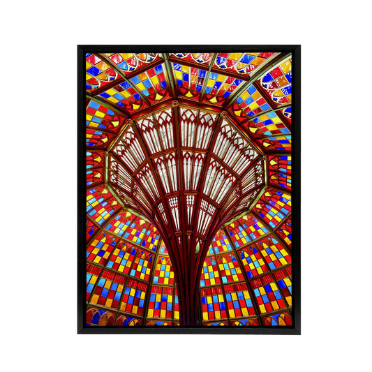 Louisiana State Capitol Building Glass Highsmith Framed Canvas Wall Art Print