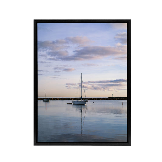 Sunset off the shore of Block island Highsmith Framed Canvas Wall Art Print
