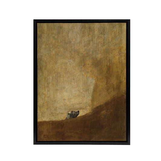 El Perro The Drowning Dog Francisco Goya Framed Canvas Wall Art Print