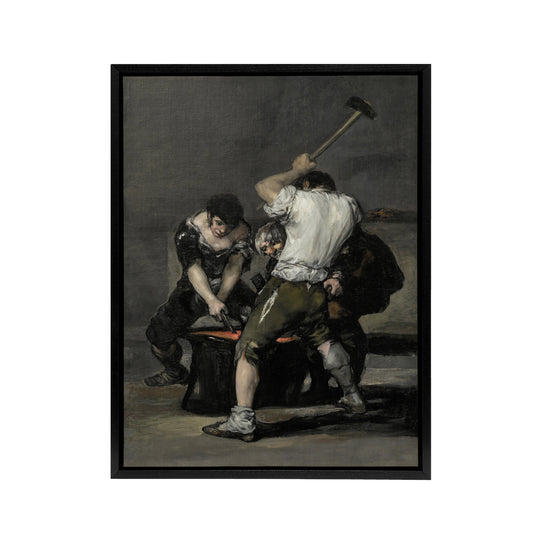 Forge Labour Men Anvil Francisco Goya Framed Canvas Wall Art Print