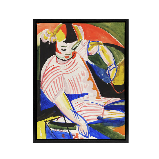 Child Colourful Painting Henry Lyman Sayen Framed Canvas Wall Art Print