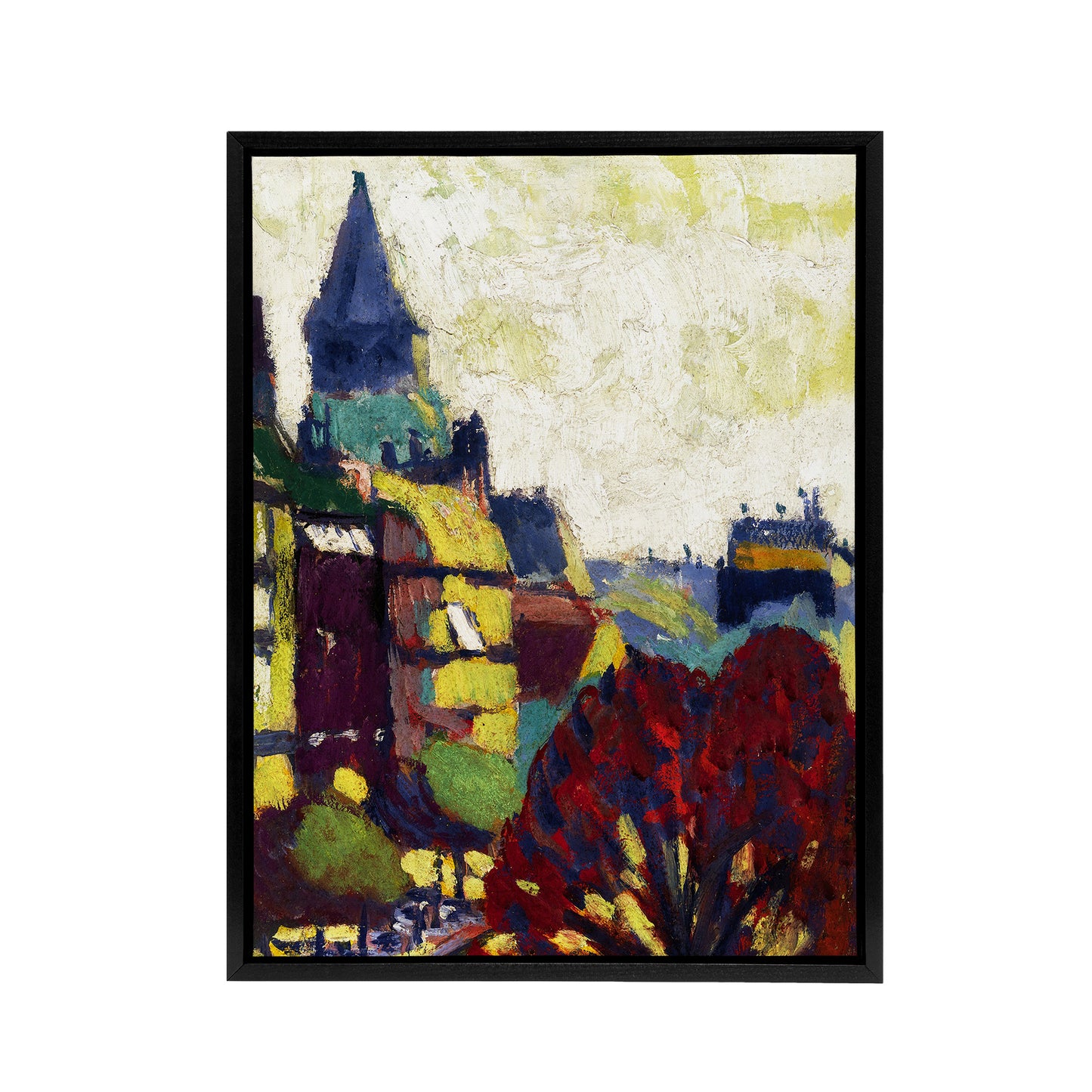 St Germain des pres Paris Henry Lyman Sayen Framed Canvas Wall Art Print