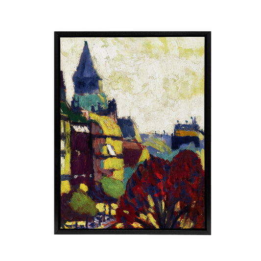 St Germain des pres Paris Henry Lyman Sayen Framed Canvas Wall Art Print