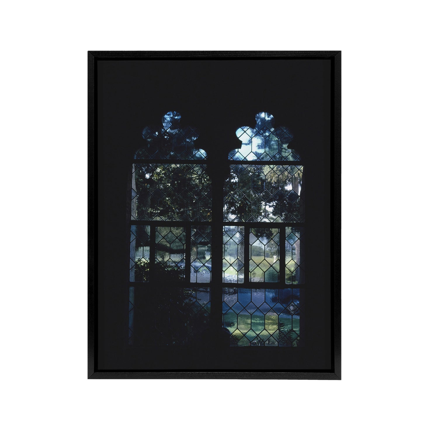 Cloister Hotel Vitro Stained Glass Margolies Framed Canvas Wall Art Print