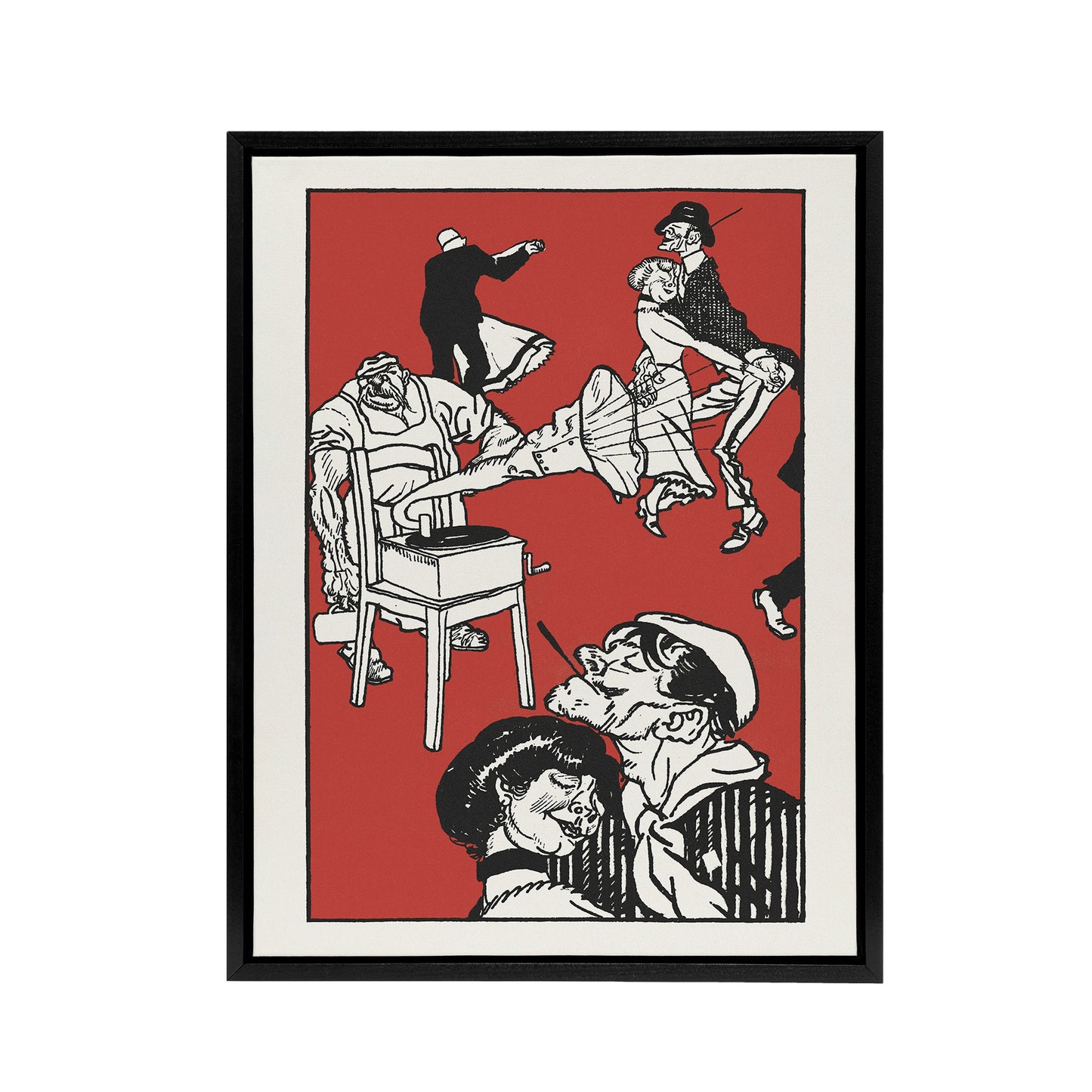 Apachentanze Gramophone Dancers Moriz Jung Framed Canvas Wall Art Print