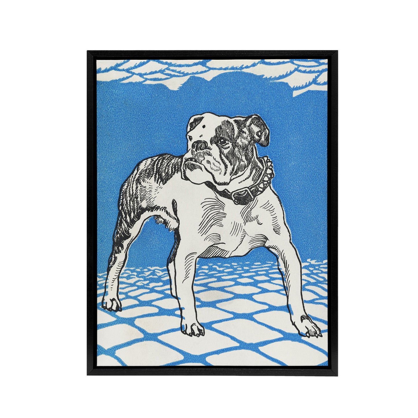 Dog Lover Bulldog Animal Portrait Moriz Jung Framed Canvas Wall Art Print