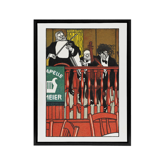 Salon Orchestra Meier Musicians Moriz Jung Framed Canvas Wall Art Print