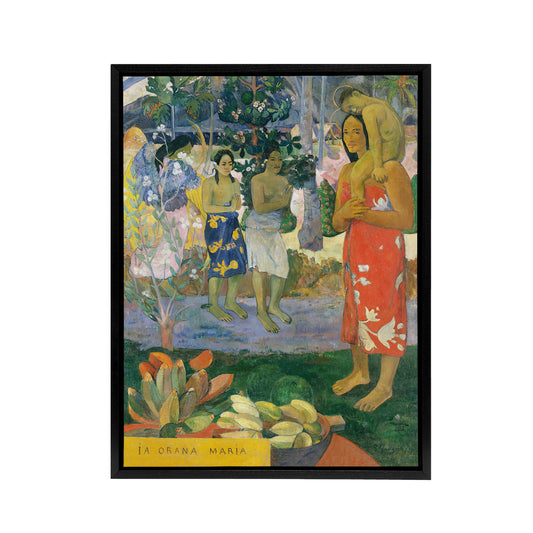 Hail Mary La Orana Maria Paul Gauguin Framed Canvas Wall Art Print