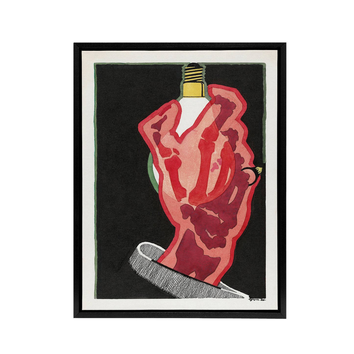 Advertising design for Lamps Reijer Stolk Framed Canvas Wall Art Print