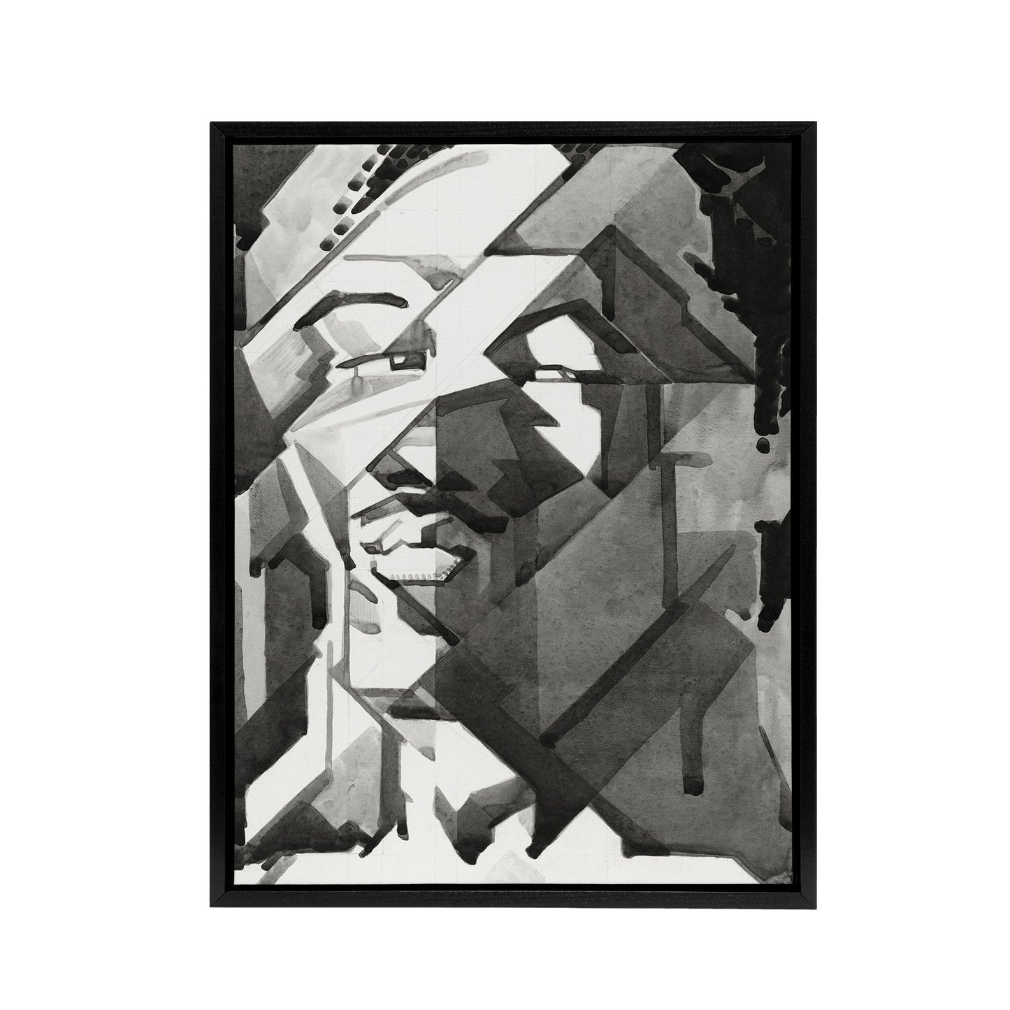 Self Portrait Watercolour Reijer Stolk Framed Canvas Wall Art Print