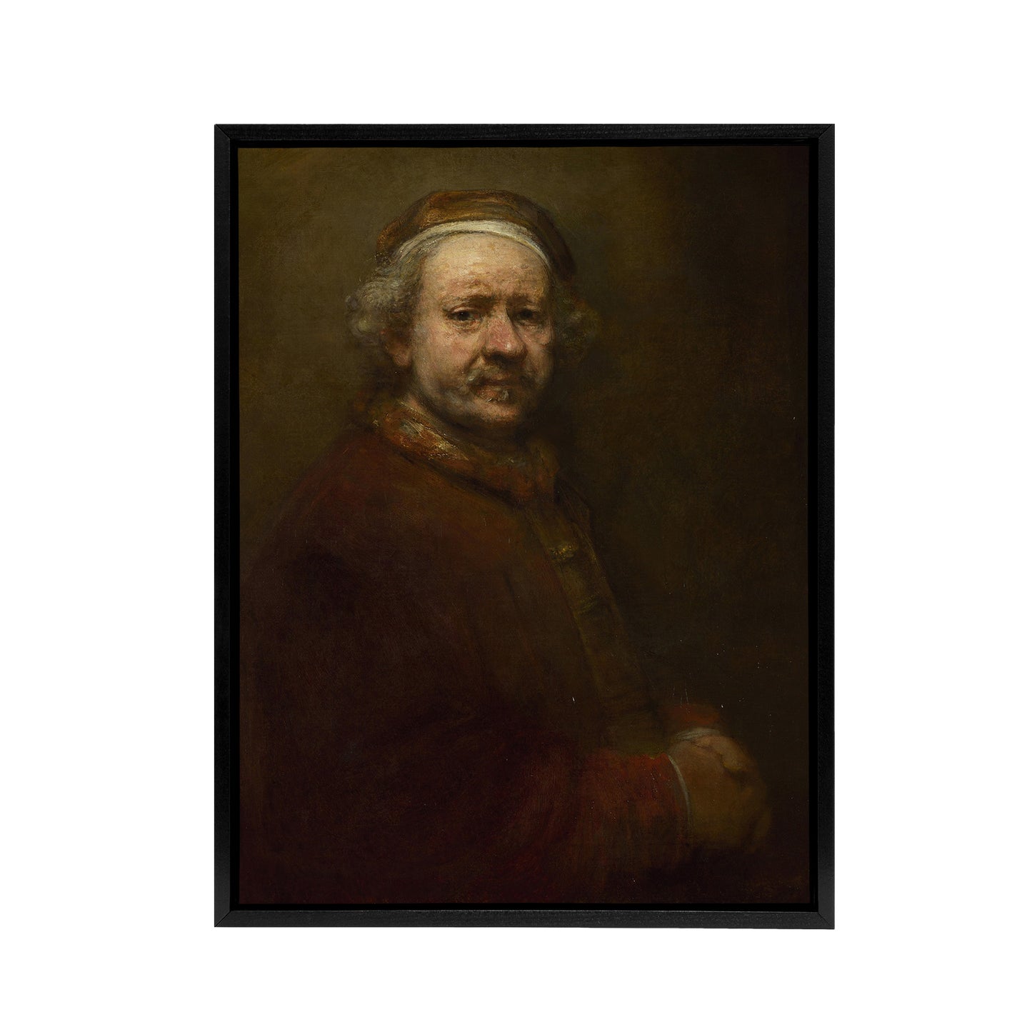 Self Portrait at the Age of 63 Rembrandt Framed Canvas Wall Art Print