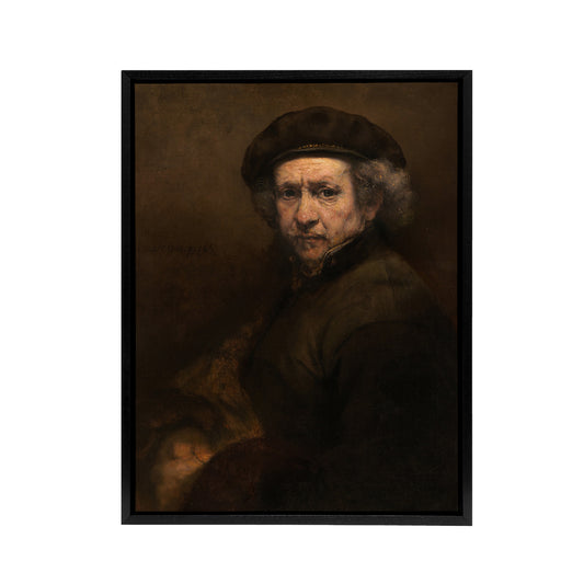 Self Portrait Artists Ageing Rembrandt Framed Canvas Wall Art Print