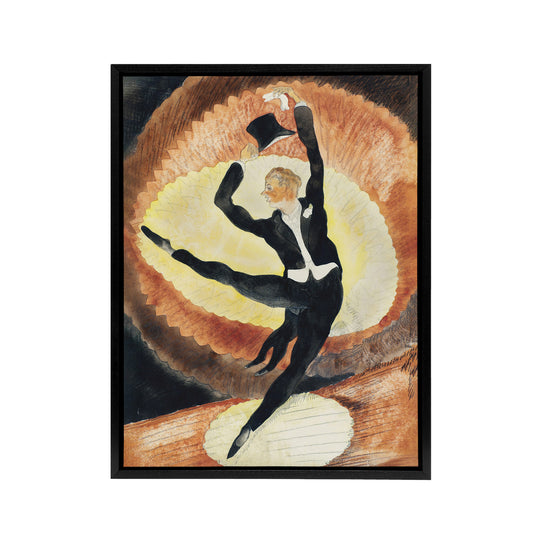 Acrobatic Male Dancer with Top Hat Demuth Framed Canvas Wall Art Print