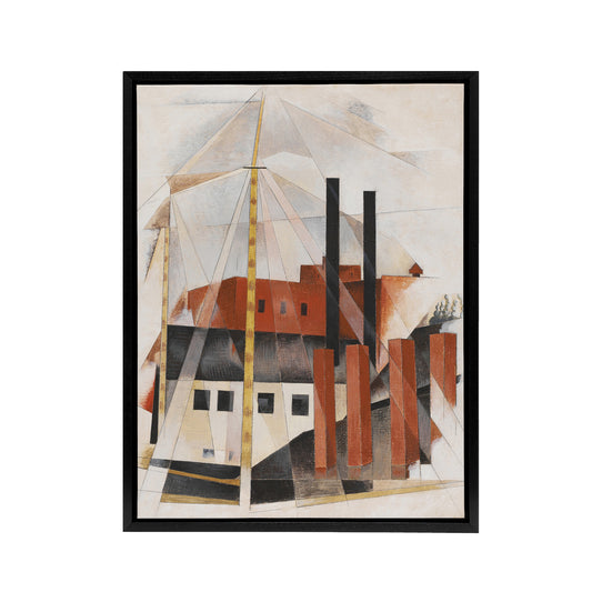 Piano Movers Holiday Cubist Painting Demuth Framed Canvas Wall Art Print