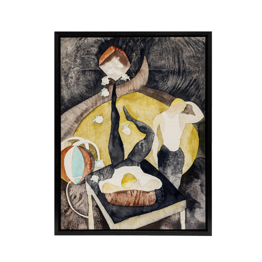 Two Acrobat Jugglers in Vaudeville Demuth Framed Canvas Wall Art Print