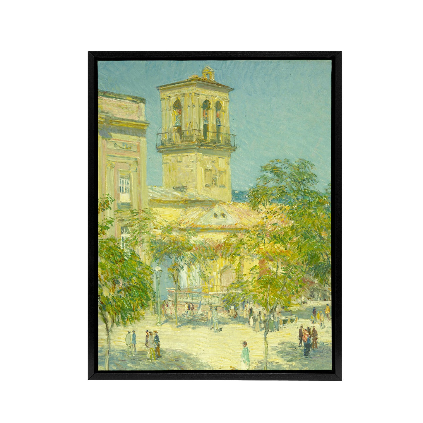 Street of the Great Captain Cityscape Hassam Framed Canvas Wall Art Print