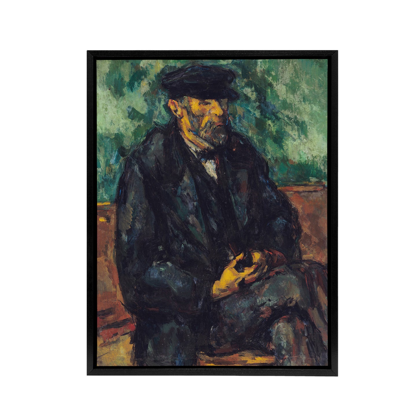 The Gardener Vallier Portrait Painting Cezanne Framed Canvas Wall Art Print