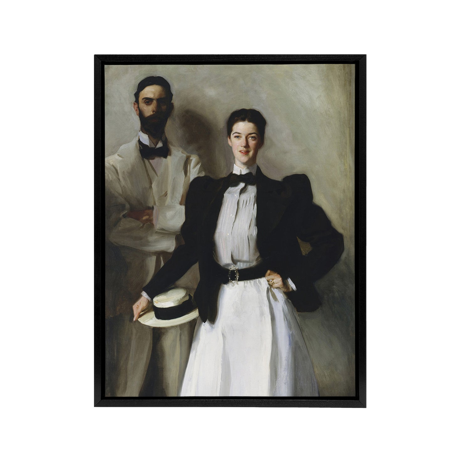 Mr And Mrs Stokes Portrait Sargent Framed Canvas Wall Art Print