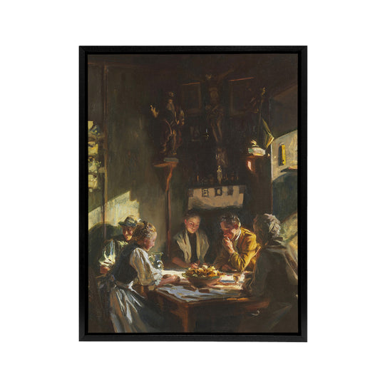 Tyrolese Interior Oil Painting Sargent Framed Canvas Wall Art Print