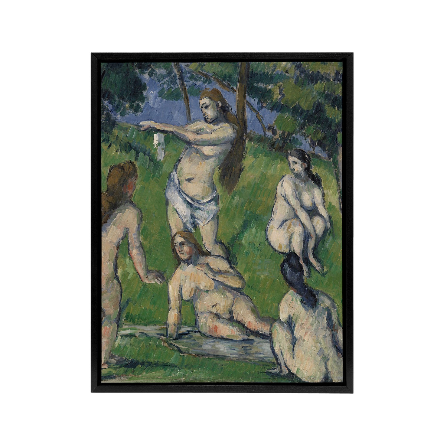 Five Bathers Cinq Baigneuses Painting Cezanne Framed Canvas Wall Art Print