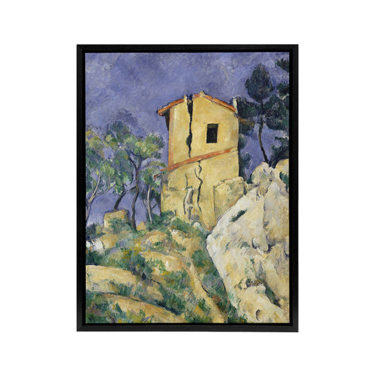 The House with the Cracked Walls Cezanne Framed Canvas Wall Art Print