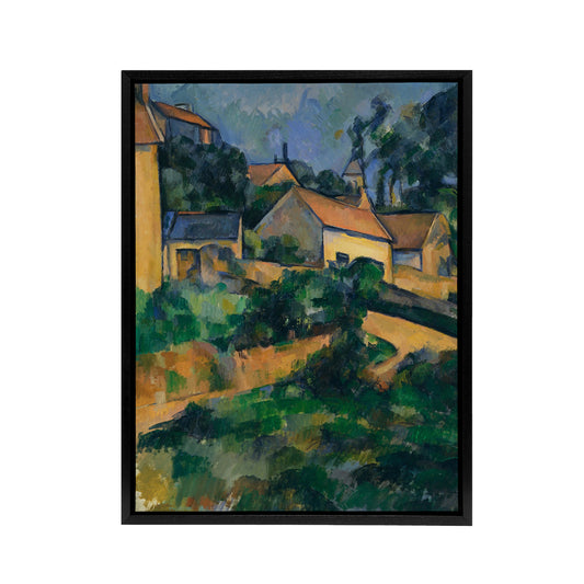 Turning Road at Montgeroult Paul Cezanne Framed Canvas Wall Art Print