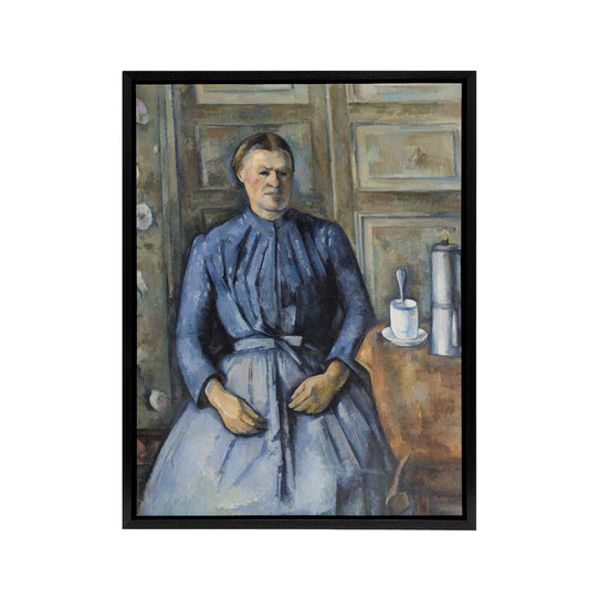 Woman with a Coffeepot Portrait Paul Cezanne Framed Canvas Wall Art Print