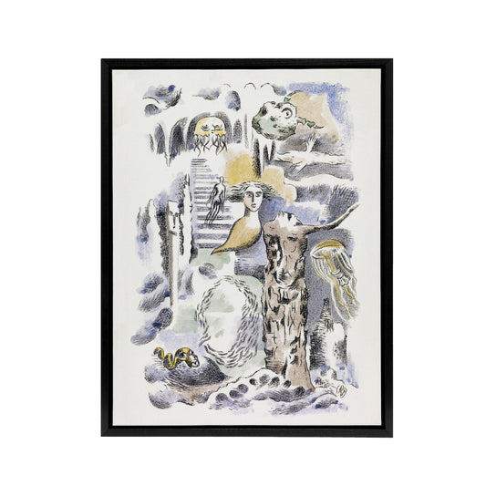 Ghosts Design for Urne Buriall Book Nash Framed Canvas Wall Art Print