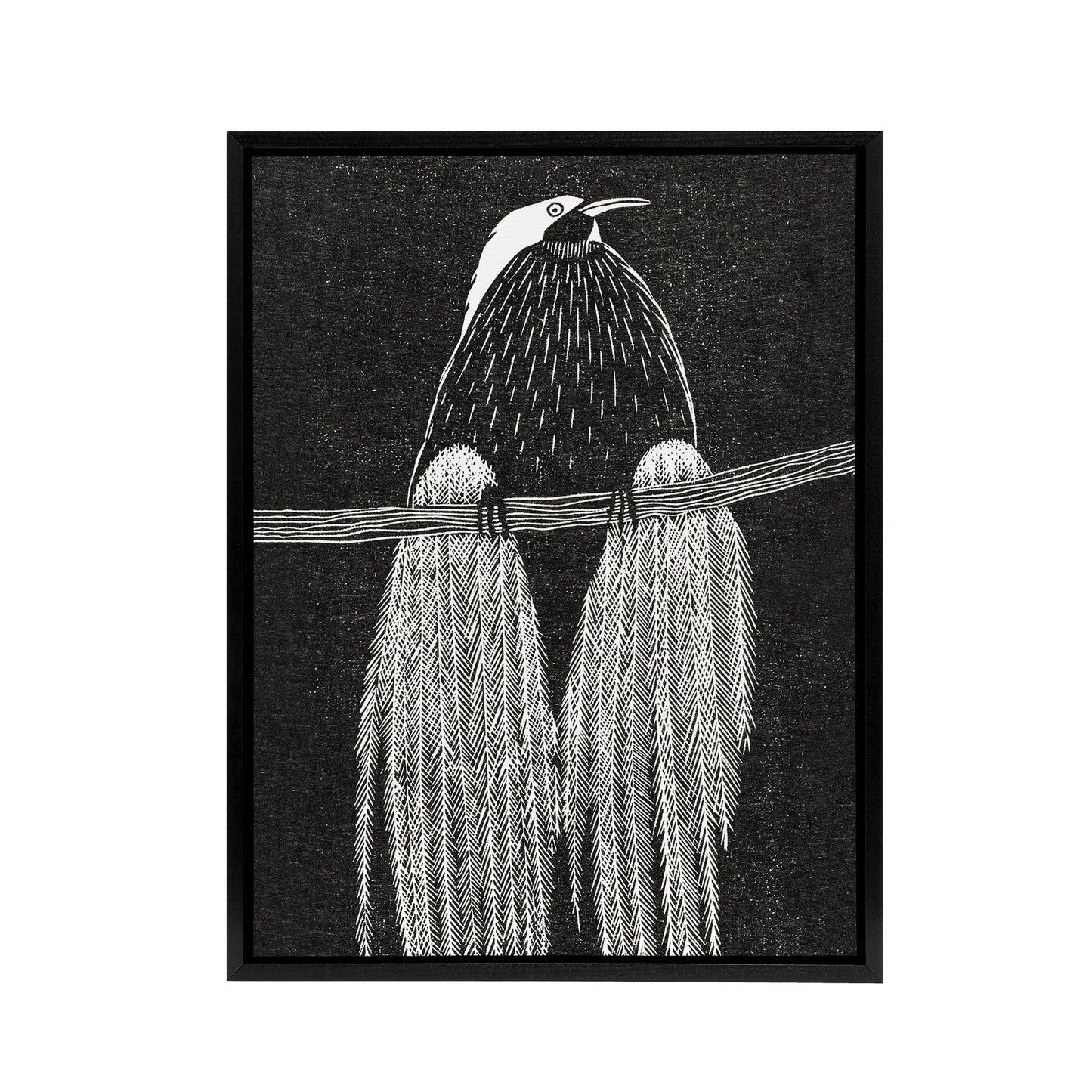 Stylised Bird of Paradise De Mesquita Framed Canvas Wall Art Print