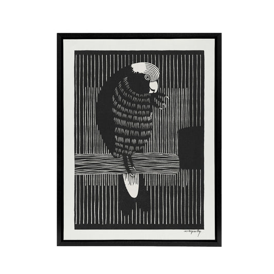 Stylised Galah Cockatoo Bird De Mesquita Framed Canvas Wall Art Print