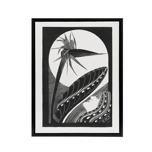 Strelitzia Overblown And Full Moon De Mesquita Framed Canvas Wall Art Print