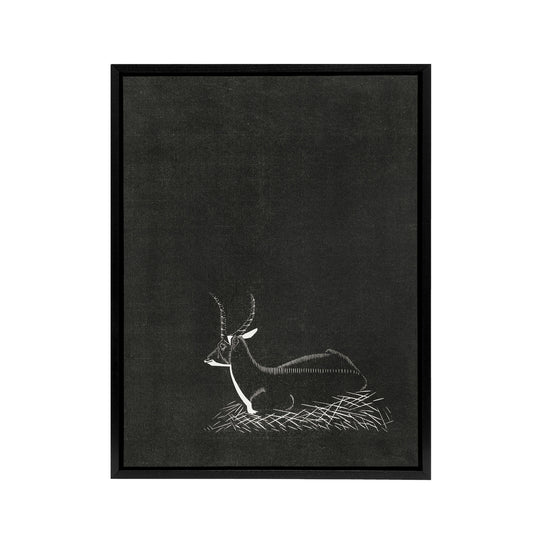 Stylised Waterbuck Painting De Mesquita Framed Canvas Wall Art Print