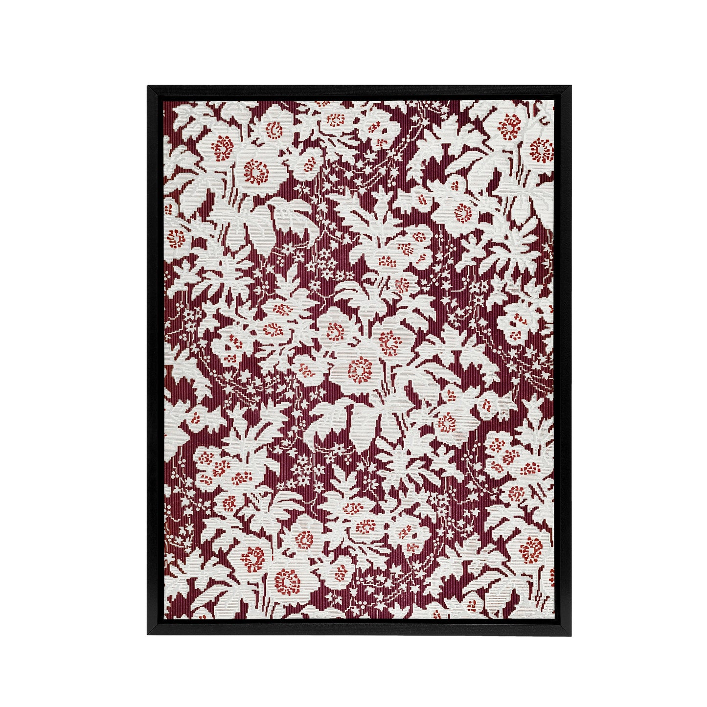 Vintage Silk Flowers Floral Pattern Wyatt Framed Canvas Wall Art Print