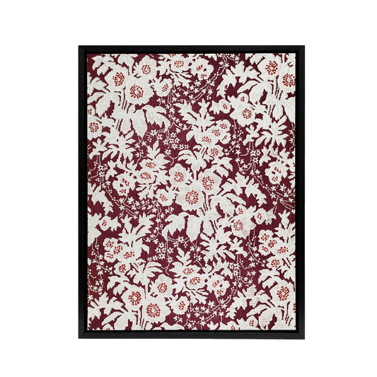 Vintage Silk Flowers Floral Pattern Wyatt Framed Canvas Wall Art Print