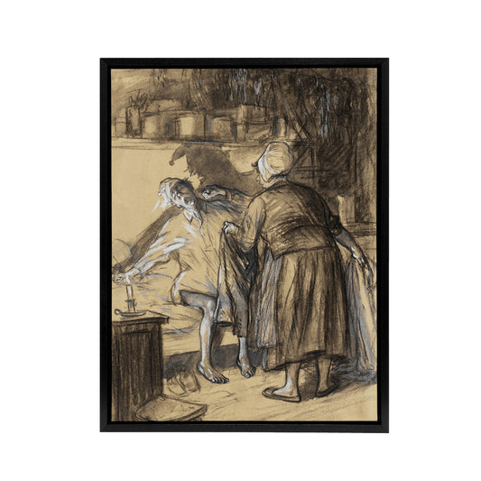 Here Are Your Trousers Drawing Glackens Framed Canvas Wall Art Print