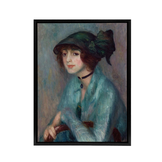 The Brunette Woman Portrait Glackens Framed Canvas Wall Art Print