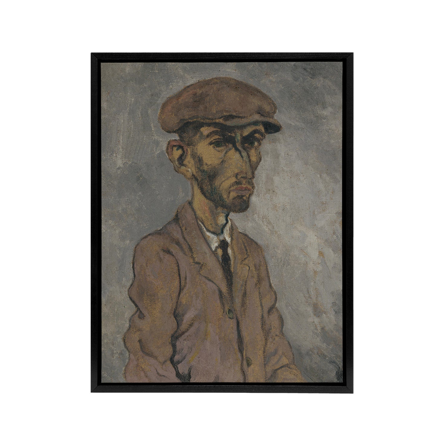 Artists Self Portrait Arnold Weisz Kubincan Black Framed Canvas Wall Art