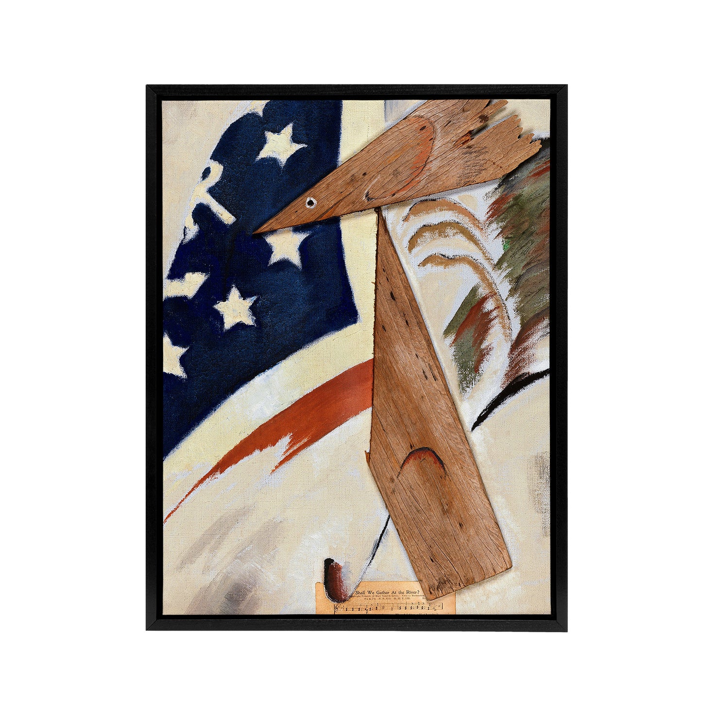 Portrait of Ralph Dusenberry Arthur Dove Black Framed Canvas Wall Art