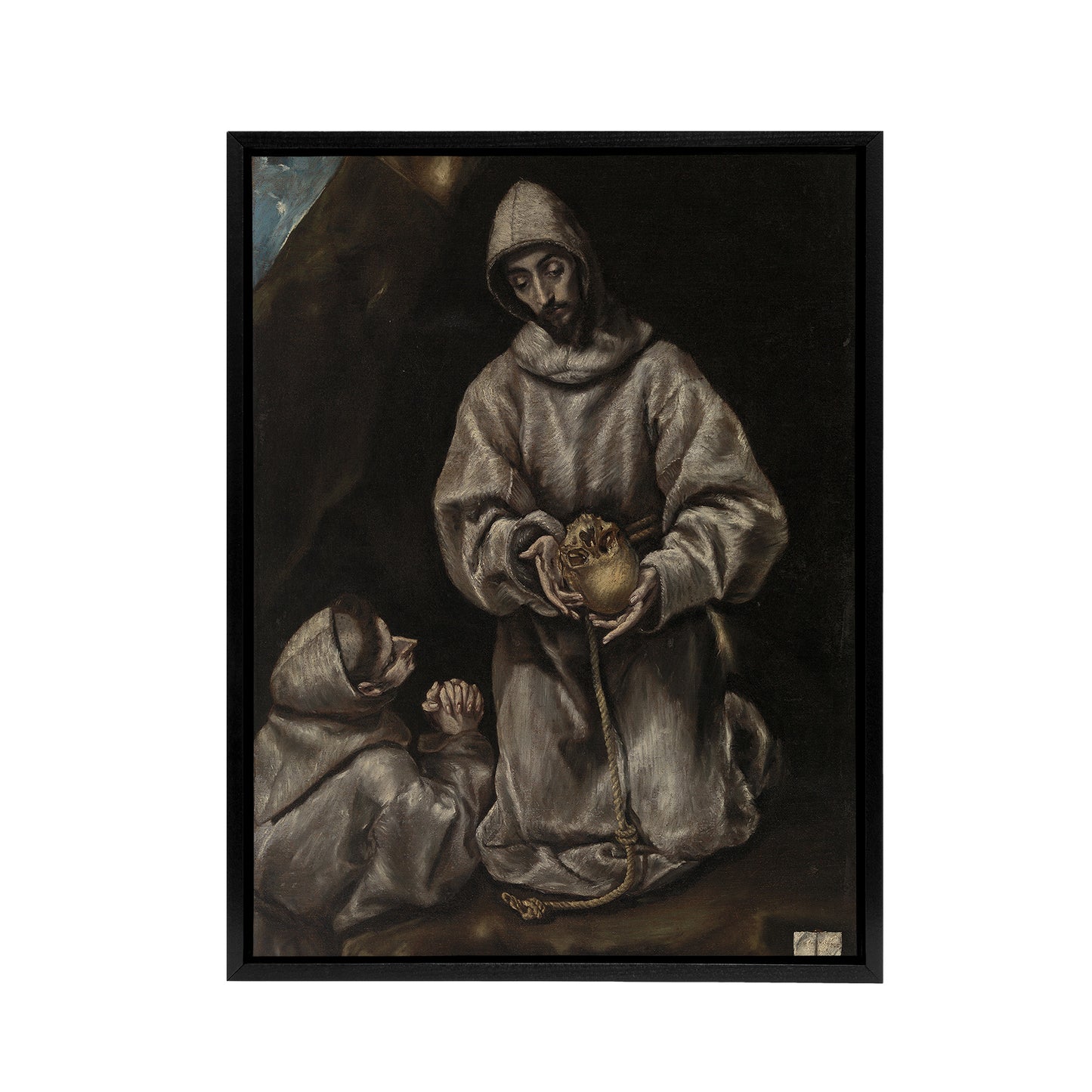 St Francis Brother Leo Meditating on Death El Greco Framed Canvas Art