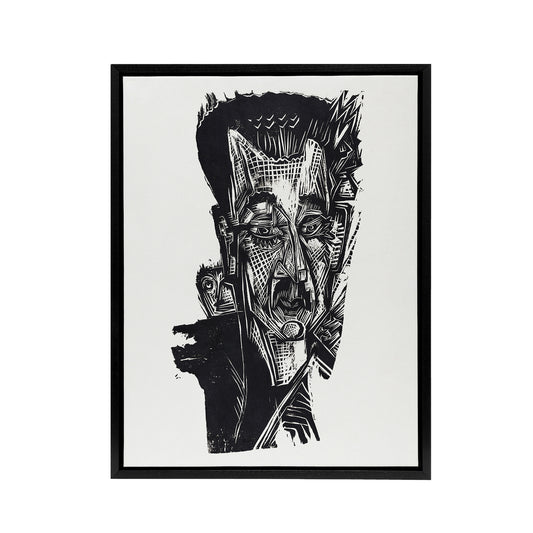 Dr Ludwig Binswanger Portrait Kirchner Black Framed Canvas Wall Art Print