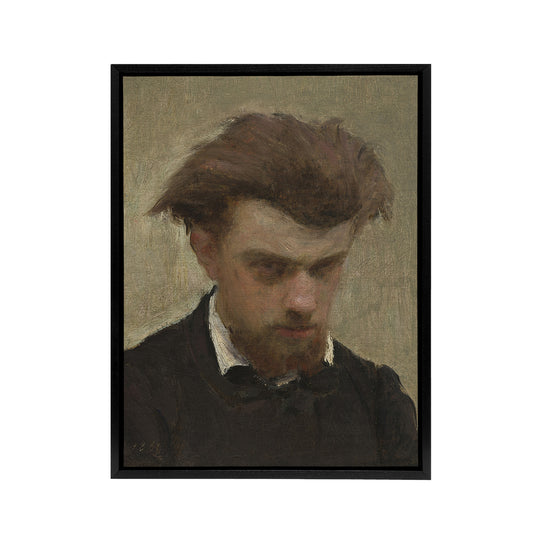 Artist Self Portrait Painting Latour Black Framed Canvas Wall Art Print