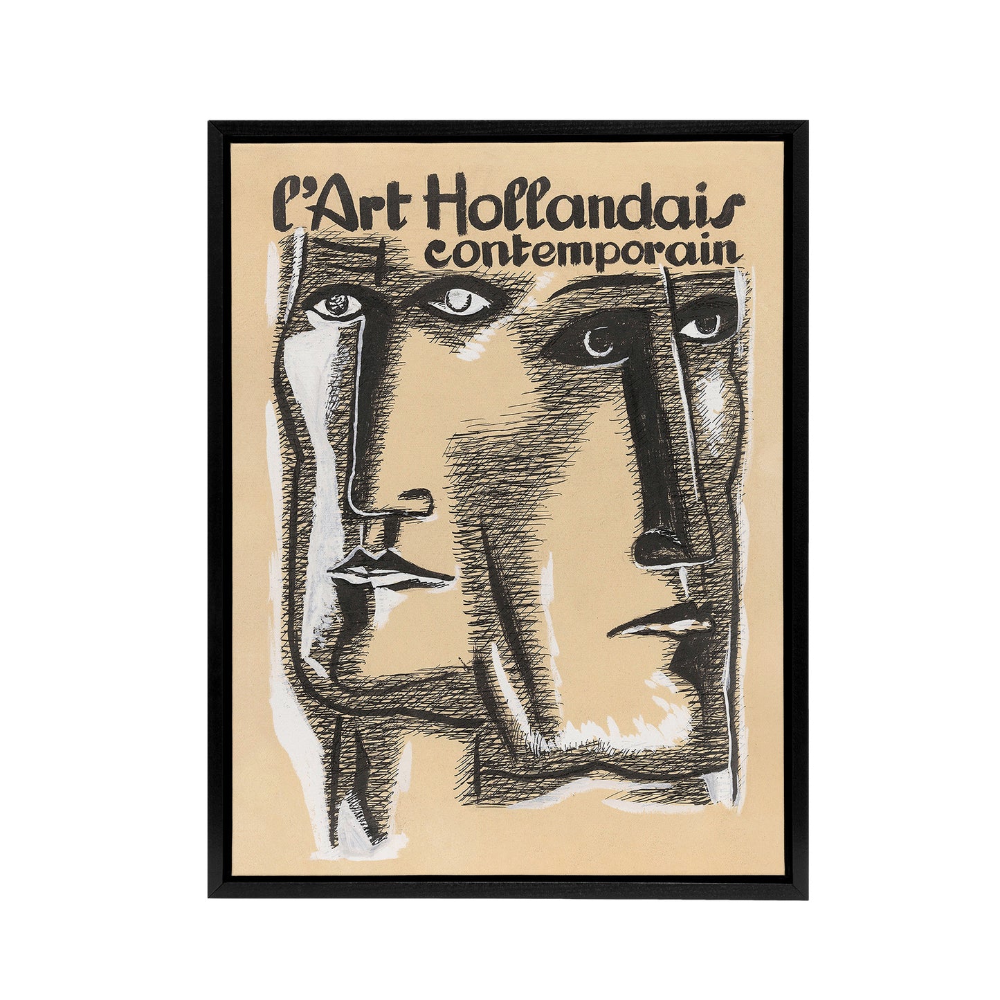 Contemporary Dutch Art Book Cover Leo Gestel Black Framed Canvas Wall Art