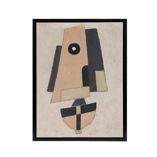 Movement Bermuda Abstract Painting Hartley Black Framed Canvas Wall Art